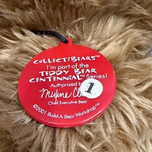 Build-A-Bear Brown Plush Bear with Interior Message Tag.